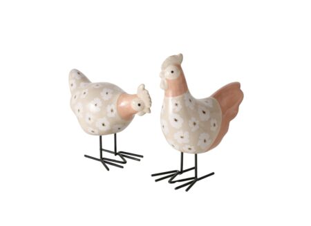 Figuur Canea H11cm - dolomiet - beige/wit