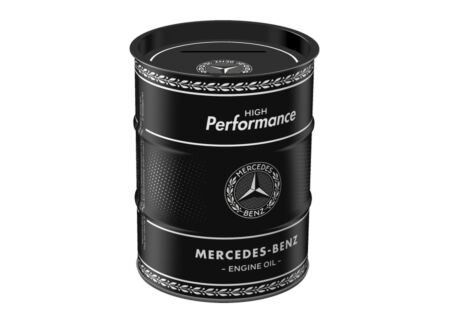 Spaarpot Mercedes Benz High Performance Engine Oil
 H12cm - metaal - meerkleurig
