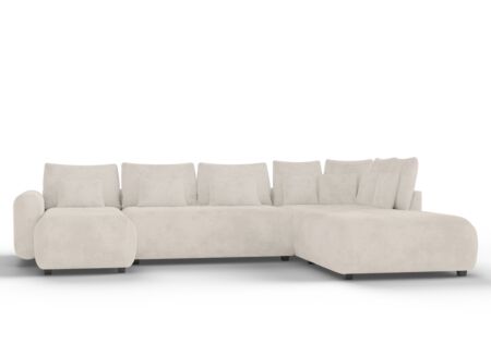 Hoeksalon Olivio 368x234cm - stof - beige