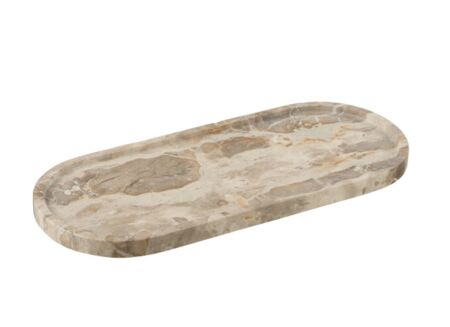 Schaal 40x17cm - marmer - beige