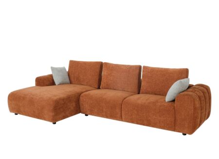 Hoeksalon Mandarin 315x165cm - chenille - oranje