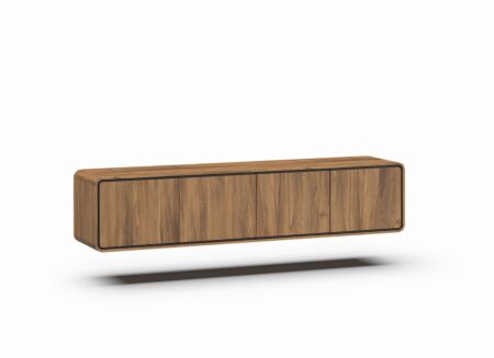 Tv-wandmeubel 215cm - melamine - brushed walnut nature