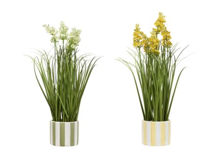 Kunstplant Daura H47cm - dolomiet - geel & groen