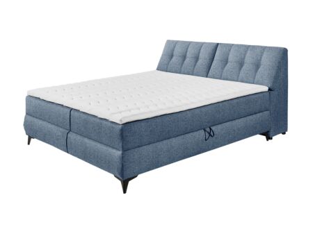 Bedbox Atlantis  180x200cm met opbergruimte stof blauw