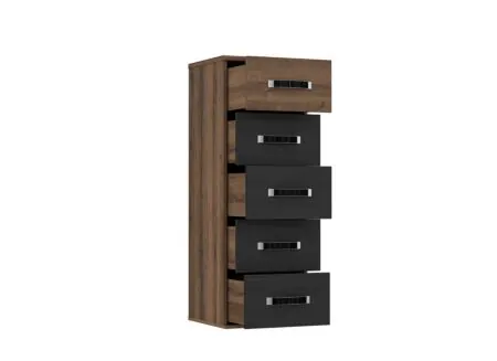Disposition - Commode Dolce 40x41x118cm - décor - mud oak/black oak