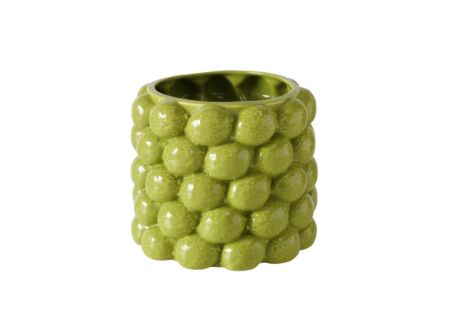 Bloempot Limoen H14cm - keramiek - groen