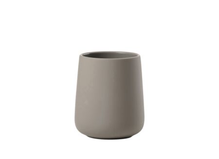 Beker Ø8x10cm - keramiek - taupe