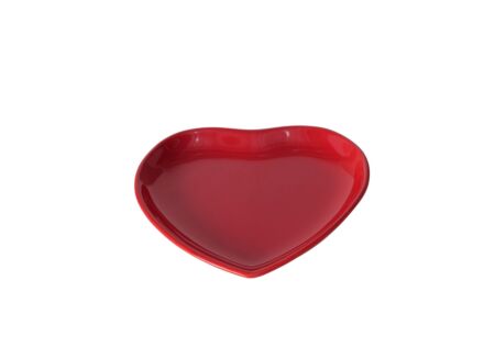 Schaal Hart Ø25cm - keramiek - rood