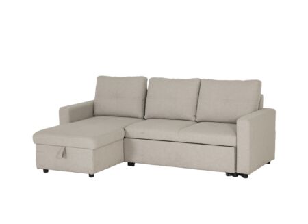 Hoeksalon Moncada 213x122cm - stof - beige