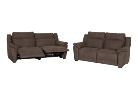 Zetel Globe 3+2-zit - stof - bruingrijs met 2 relaxen