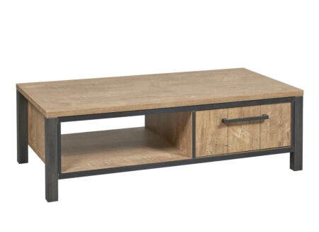 Salontafel bruin zwart met opbergruimte