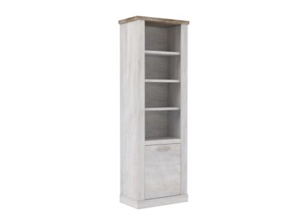 Boekenkast Duro 71x212x41cm - meubelplaat - pine white/antique oak