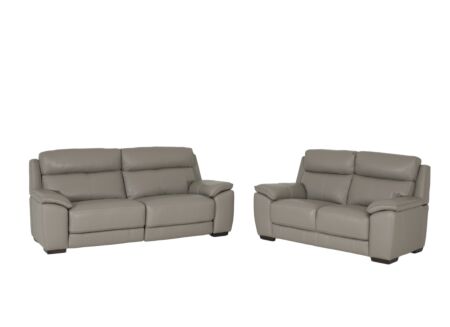 Zetel Singer 2,5+2-zit - leder - taupe