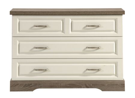 Ladekast 114x46x77cm - decor - truffel/porcelein