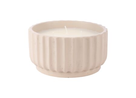 Geurkaars 3 Wicks H7,5cm 25u - cement & paraffine - beige