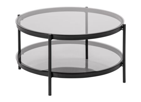 Salontafel metaal glas rond