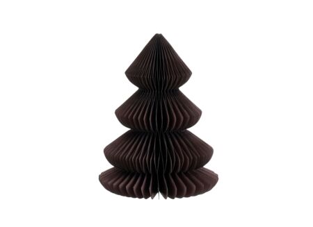 Kerstdecoratie Kerstboom 16x22cm - MDF - donkerpaars
