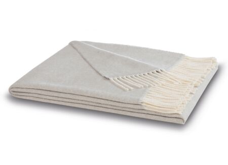 Plaid 130x170cm - polyester & katoen - silver