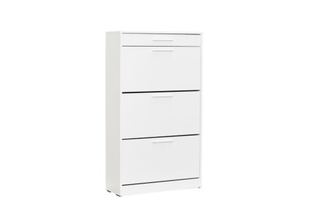 Schoenenkast Bagan 75x29x128cm - melamine - wit