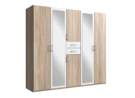 Kleerkast Diver 225cm - decor - sonoma eik/wit