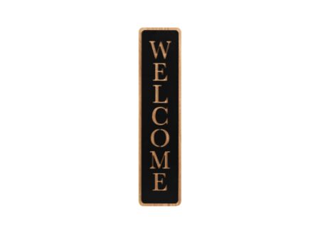 Plakkaat Wilfried H57cm - MDF - bruin/zwart
