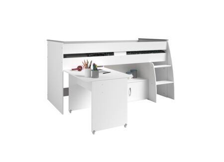 Halfhoogslaper Reverse 90x200cm wit