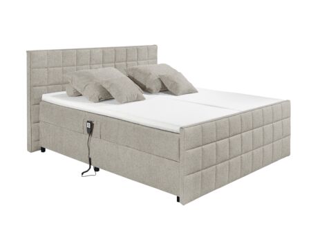 Bedbox 180x200cm - stof - sand elektrisch