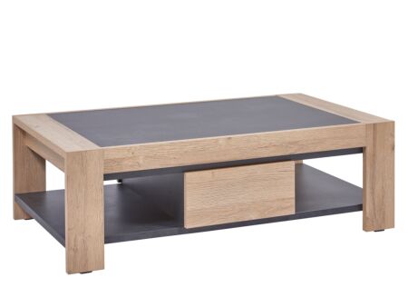 Salontafel bruin grijs met opbergruimte