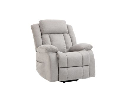 Relaxzetel Eirene elektrisch stof zilver