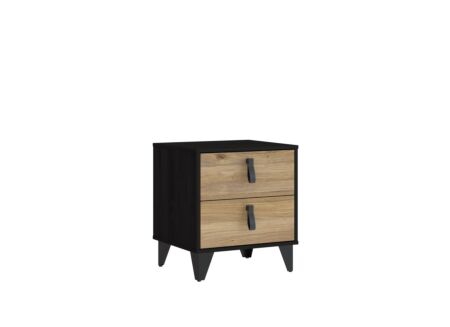 Nachtkastje Lya 48x42x54cm - meubelplaat - cabezone oak/mauvella