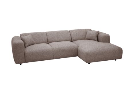 Hoeksalon Cloud 280x165cm - stof - bruin