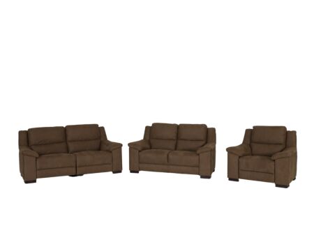 Zetel Berry 3+2+1-zit - stof - cognac