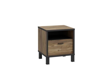 Nachtkastje Hayato 40x42x50cm - decor - bruin & zwart