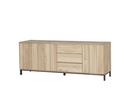 Dressoir Polar 225cm - eik massief & decor - naturel