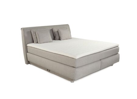 Boxspring Carla normal 180x200cm met opbergruimte stof beige