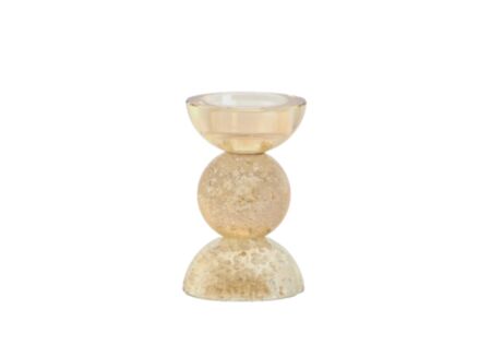 Kaarsenhouder Itinga H12cm - glas - amber