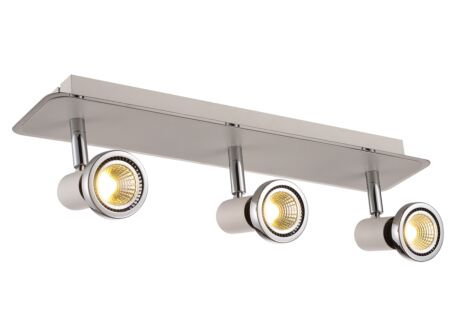 LED spot met 3 spots 5W GU10 chroom wit