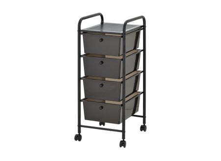 Trolley Chin 33x39x80,5cm - kunststof & metaal - zwart