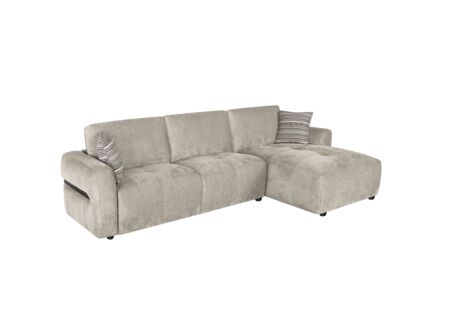 Hoeksalon Cantillo 297x157cm - chenille - beige