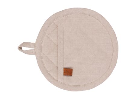 Pannenlap Stoff Ø20cm - katoen - zand