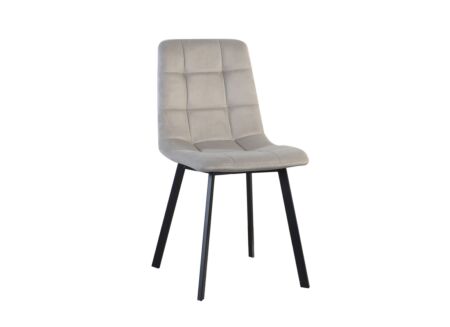 Stoel Runner 44x54x87cm - fluweel - taupe