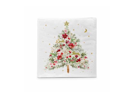Serviette Beautiful Christmas Tree 25x25cm - 20 stuks