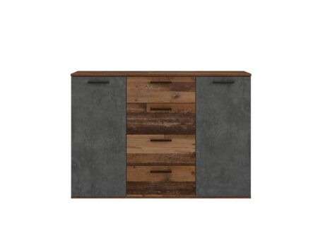 Commode Attaylar 130x36x91cm - decor - oldwood vintage/donkergrijs