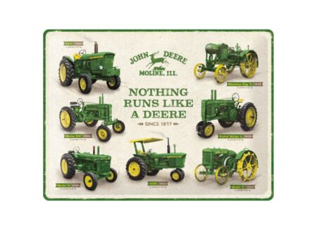 Plakkaat John Deere 40x30cm - metaal - meerkleurig