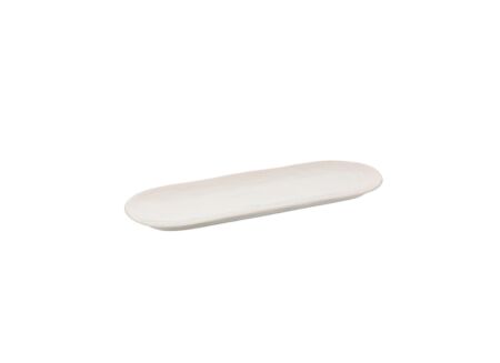 Schaal Rocca 36x12,5x2cm - stoneware - beige