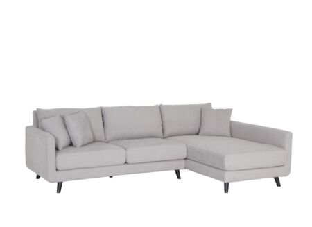 Hoeksalon Pretorio 264x167cm - stof - grijs