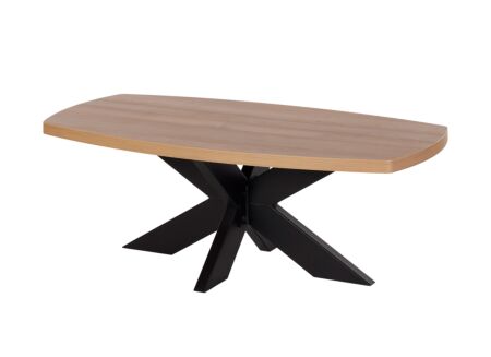 Salontafel Valerio 130x65cm - melamine - lichte notelaar