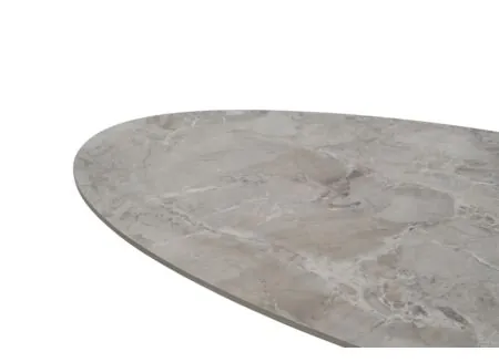 Detailfoto - Salontafel 130x65cm - keramiek & metaal - grijs