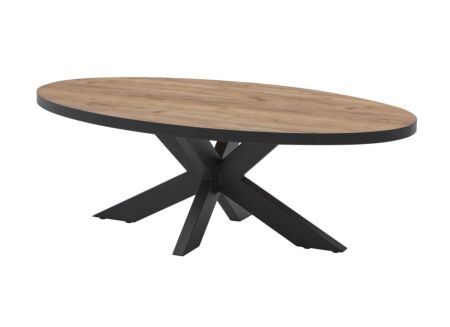 Salontafel Elio 130x70cm - decor - bruin & zwart