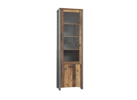 Vitrinekast Clif 62cm - decor - old wood/beton